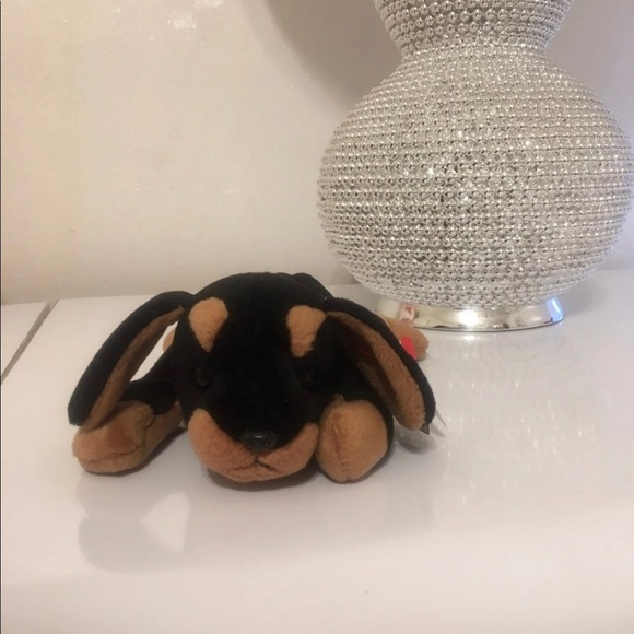 🆕 Ty Beanie Babies Doby the Doberman Pinscher 1996, RARE With Errors, NWT - Picture 2 of 7